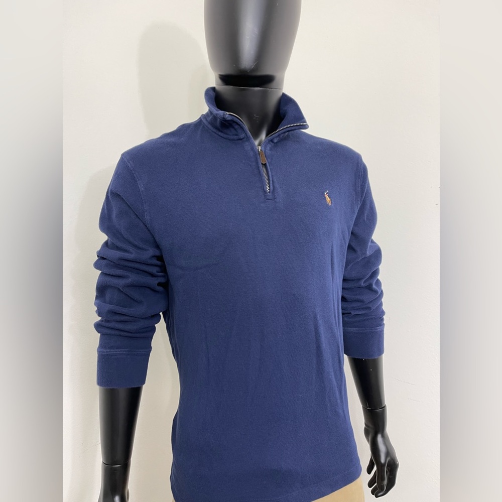 Ralph Lauren Polo Dark Blue Half Zip Sweater Men’s Size Large